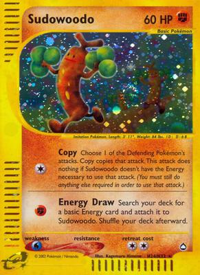 Sudowoodo (H24) card from Aquapolis