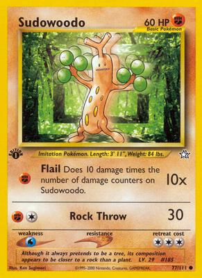 Sudowoodo card from Neo Genesis