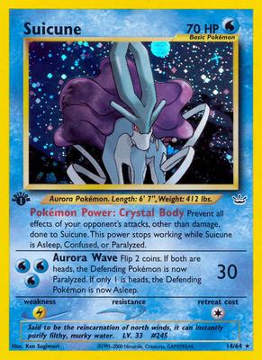 Suicune (14) card from Neo Revelation