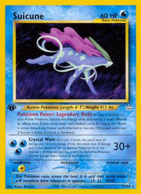 Suicune (27) card from Neo Revelation
