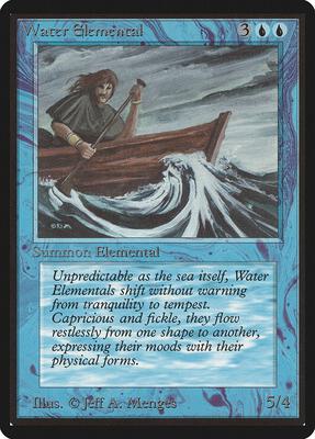 Water Elemental card from Beta Edition