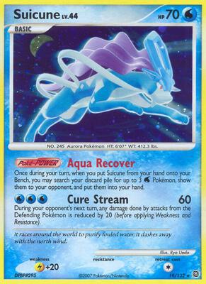 Suicune card from Secret Wonders