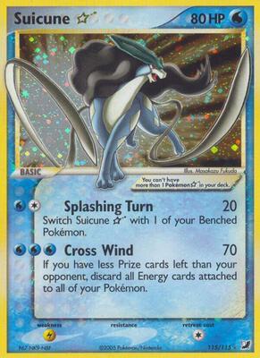 Suicune Star card from EX Unseen Forces