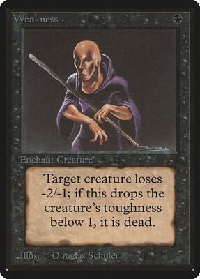 Weakness card from Beta Edition