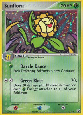 Sunflora card from EX Unseen Forces