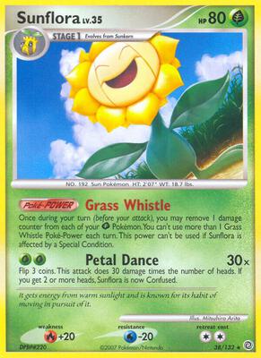 Sunflora card from Secret Wonders