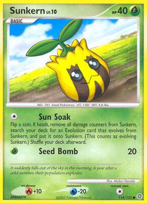 Sunkern card from Secret Wonders