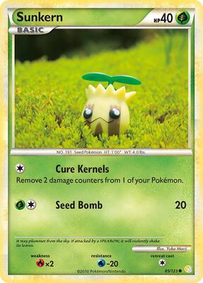 Sunkern card from HeartGold SoulSilver