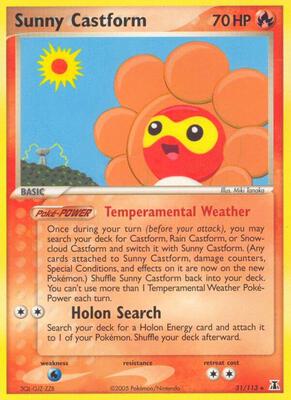 Sunny Castform card from EX Delta Species
