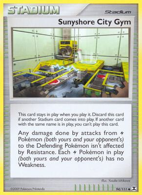 Sunyshore City Gym card from Rising Rivals