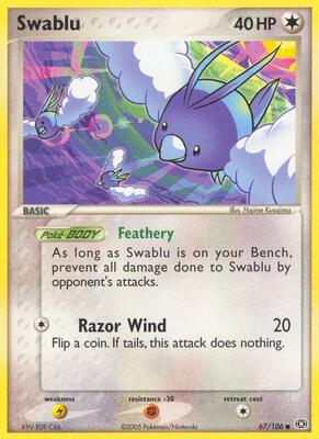 Swablu card from EX Emerald
