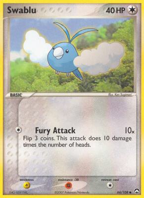 Swablu card from EX Power Keepers