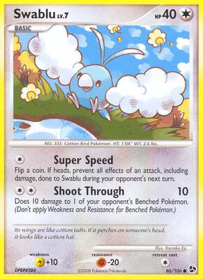 Swablu card from Great Encounters
