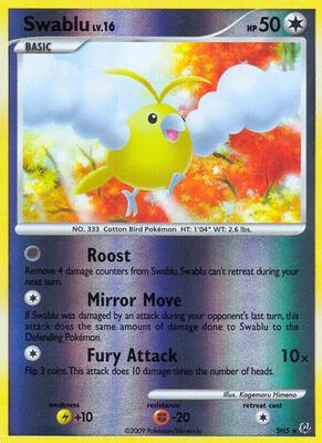 Swablu (Shiny) card from Platinum
