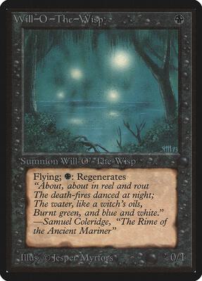 Will-o'-the-Wisp card from Beta Edition