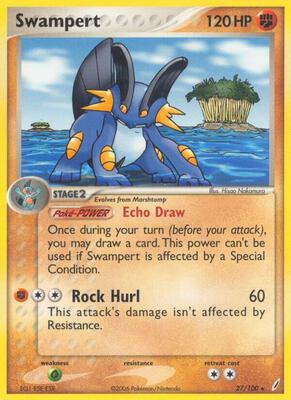 Swampert card from EX Crystal Guardians
