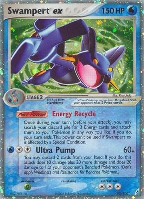 Swampert ex card from EX Crystal Guardians
