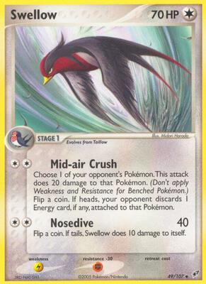 Swellow card from EX Deoxys