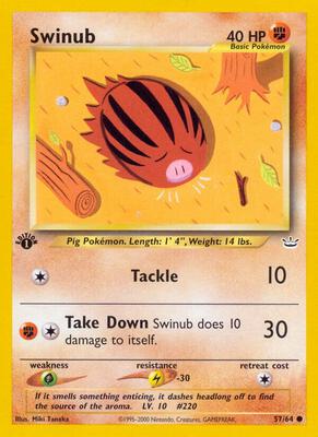 Swinub card from Neo Revelation