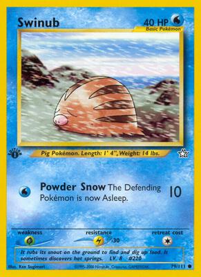 Swinub card from Neo Genesis
