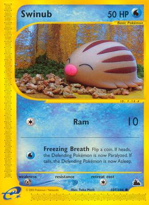Swinub (107) card from Skyridge