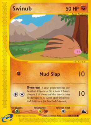 Swinub (108) card from Skyridge
