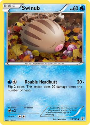 Swinub card from Plasma Storm
