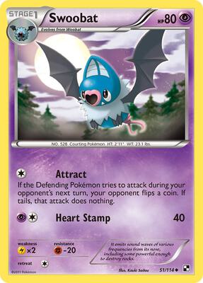 Swoobat card from Black and White