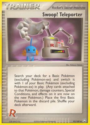 Swoop! Teleporter card from EX Team Rocket Returns