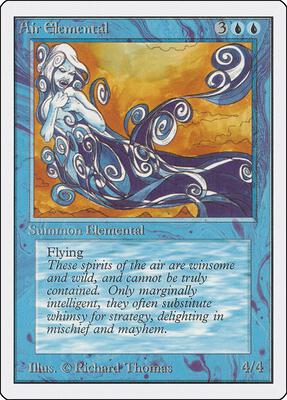 Air Elemental card from Unlimited Edition