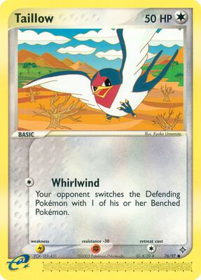 Taillow card from EX Dragon