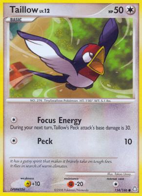 Taillow card from Legends Awakened