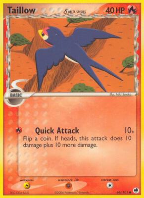 Taillow (Delta Species) card from EX Dragon Frontiers
