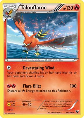 Talonflame card from XY Base Set