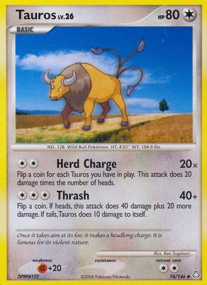 Tauros card from Legends Awakened