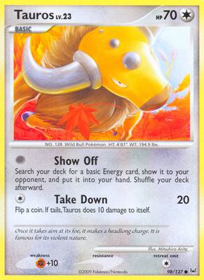 Tauros card from Platinum