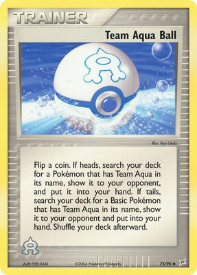 Team Aqua Ball card from EX Team Magma vs Team Aqua