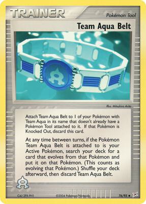 Team Aqua Belt card from EX Team Magma vs Team Aqua