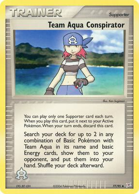 Team Aqua Conspirator card from EX Team Magma vs Team Aqua