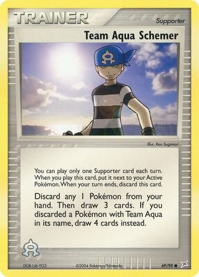 Team Aqua Schemer card from EX Team Magma vs Team Aqua