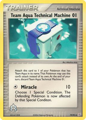 Team Aqua Technical Machine 01 card from EX Team Magma vs Team Aqua