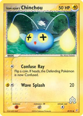 Team Aqua's Chinchou card from EX Team Magma vs Team Aqua