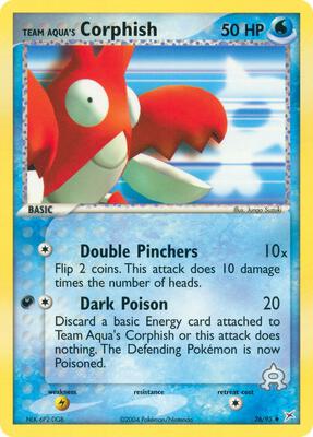 Team Aqua's Corphish - 26/95 card from EX Team Magma vs Team Aqua