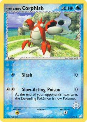 Team Aqua's Corphish - 51/95 card from EX Team Magma vs Team Aqua