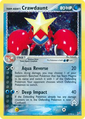 Team Aqua's Crawdaunt - 2/95 card from EX Team Magma vs Team Aqua