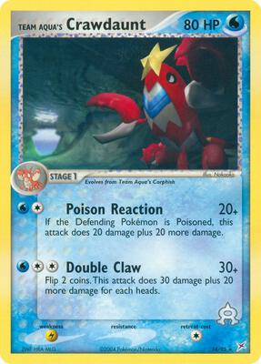 Team Aqua's Crawdaunt - 14/95 card from EX Team Magma vs Team Aqua