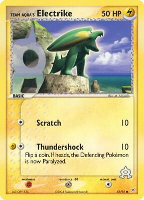 Team Aqua's Electrike - 52/95 card from EX Team Magma vs Team Aqua