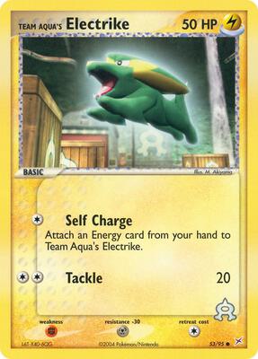 Team Aqua's Electrike - 53/95 card from EX Team Magma vs Team Aqua
