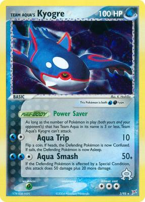 Team Aqua's Kyogre card from EX Team Magma vs Team Aqua