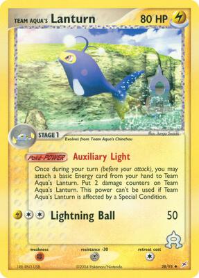 Team Aqua's Lanturn card from EX Team Magma vs Team Aqua